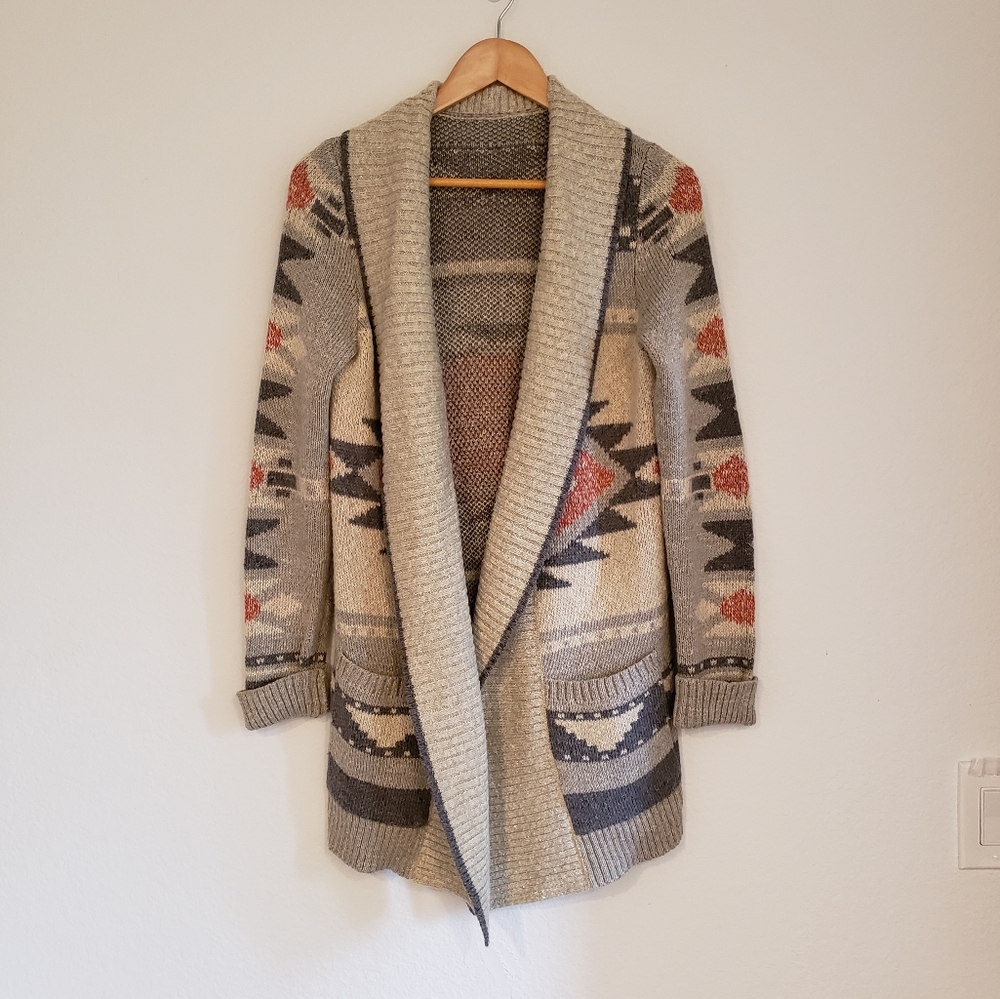 Lucky Brand Southwest Pattern Cardigan. Size S